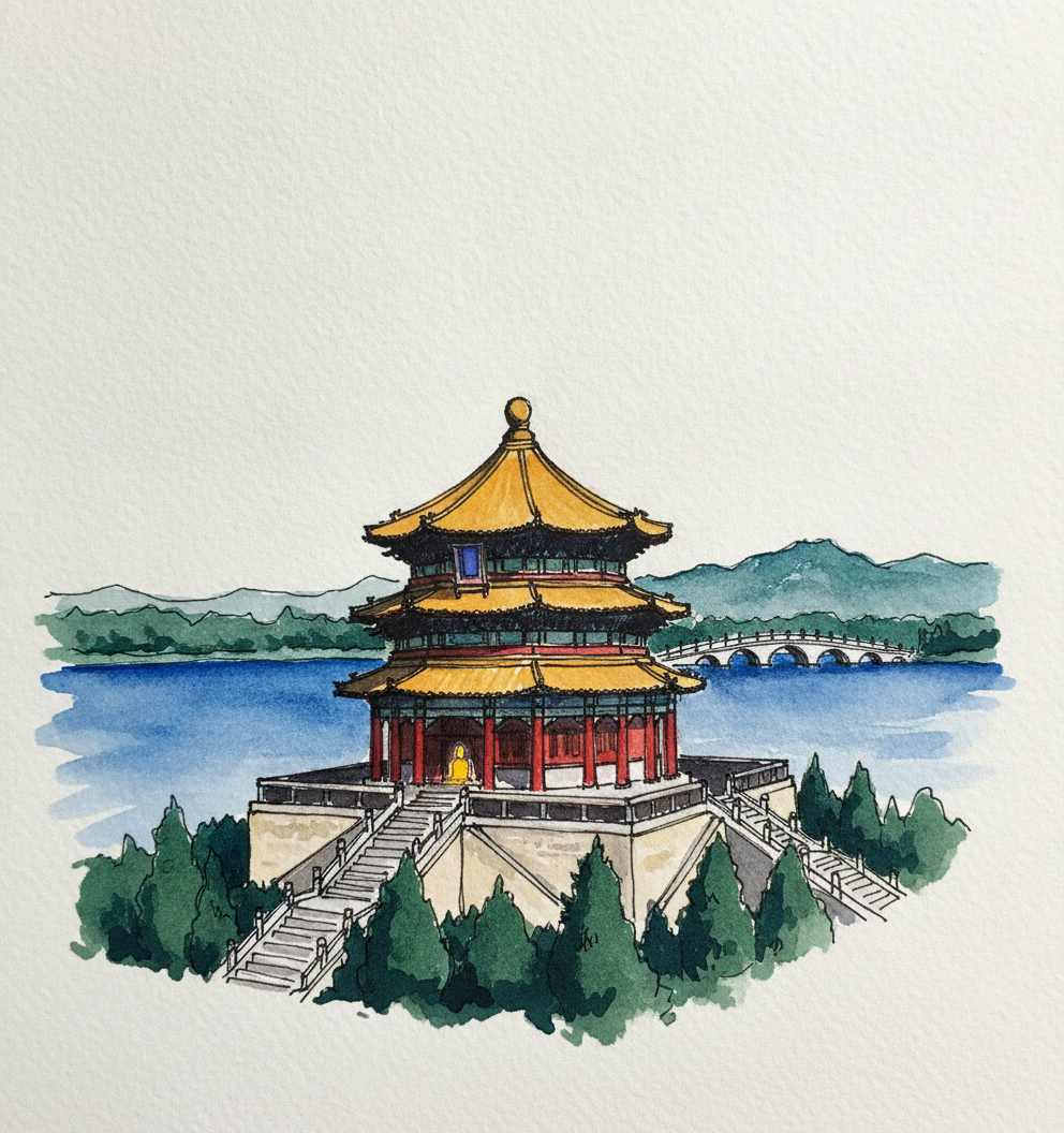 Foxiang Ge (Tower of Buddhist Incense), Summer Palace, Beijing, China example 2