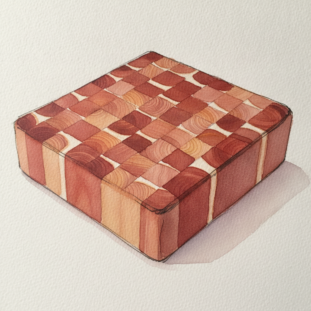 End-Grain Cherry Cutting Block example 2