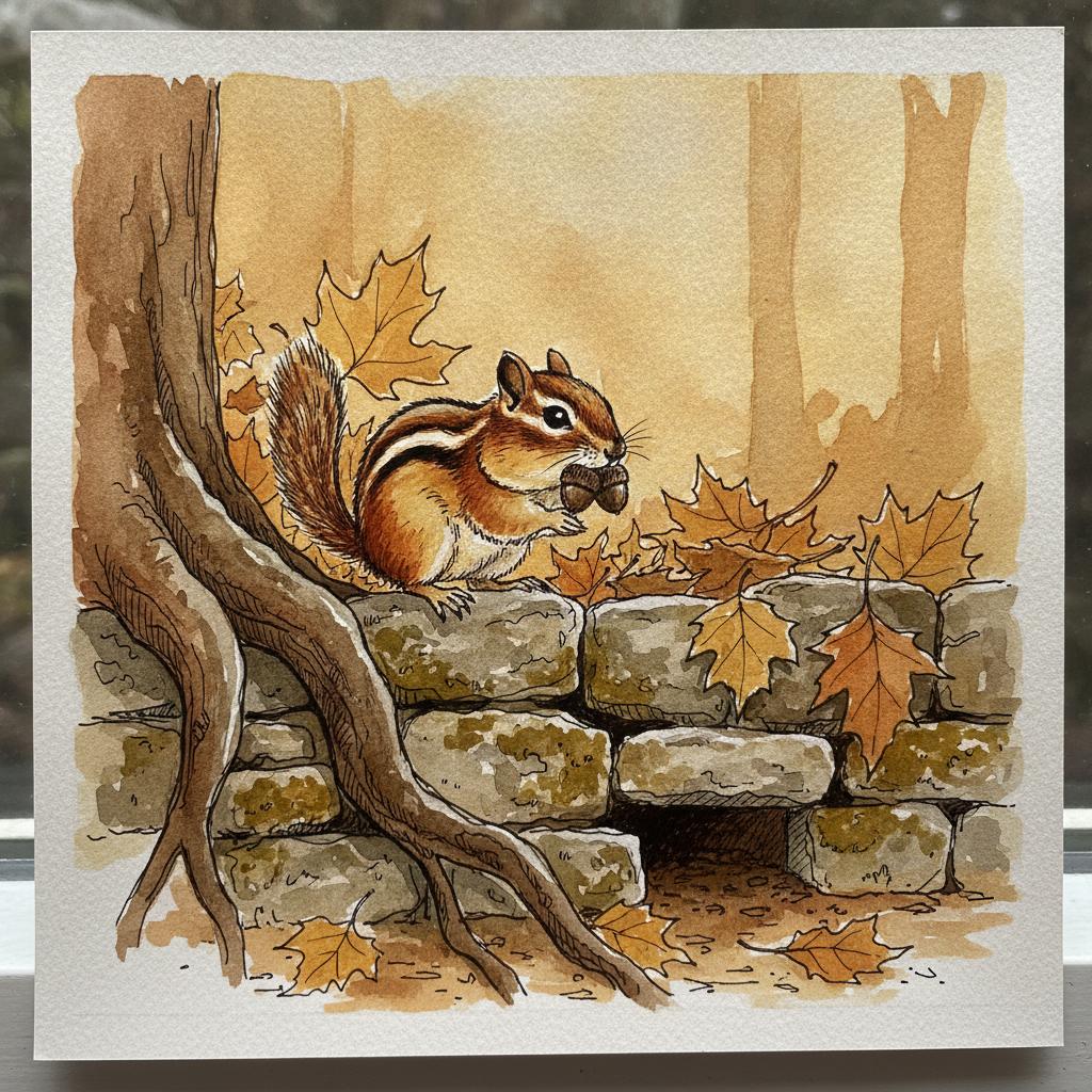 Eastern chipmunk AI-generated Alternative interpretation example