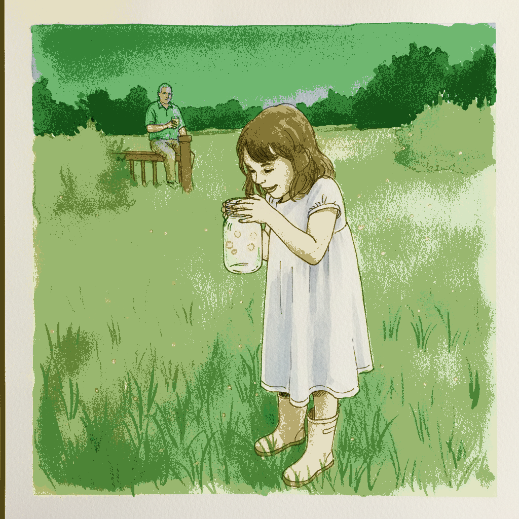 Kid catching fireflies example 3