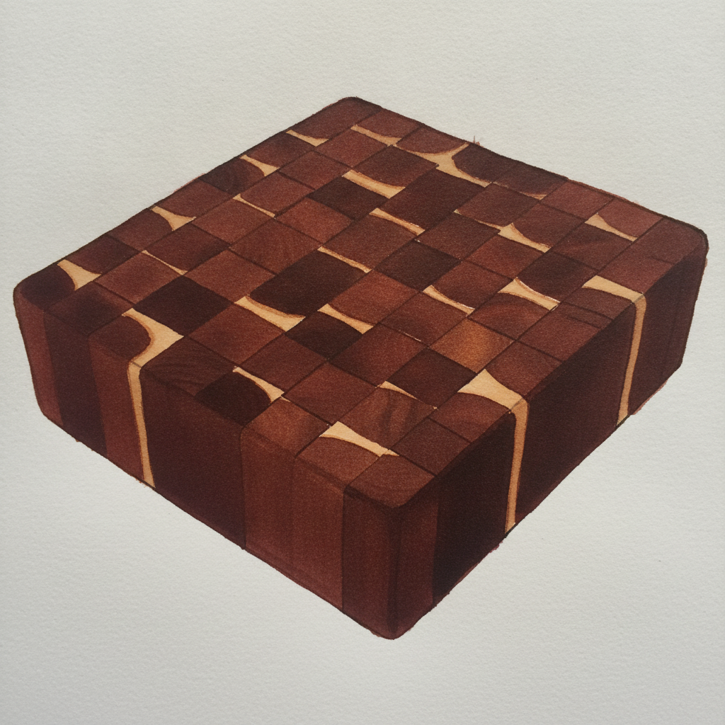 End-Grain Cherry Cutting Block example 3