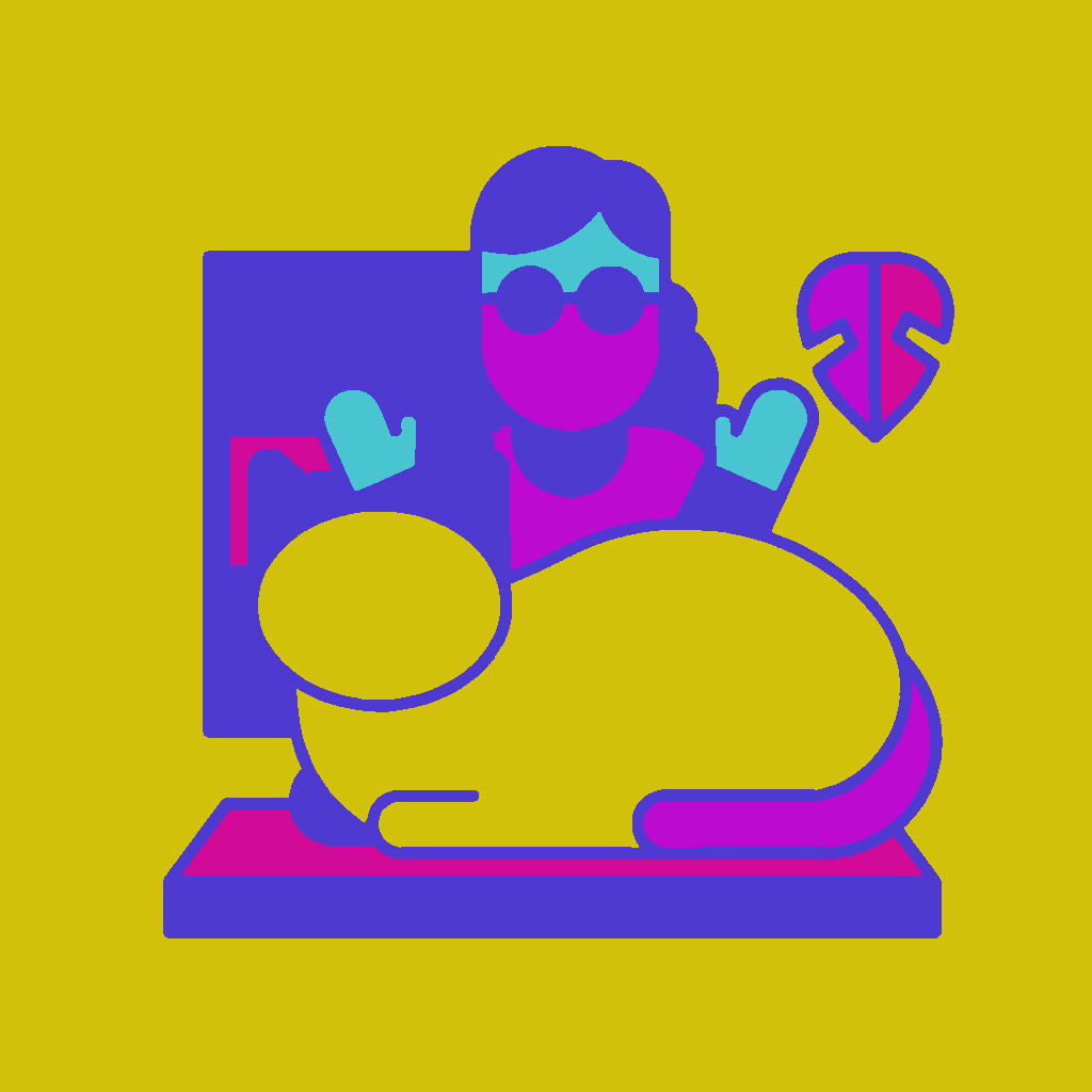 Person with cat on keyboard example 3