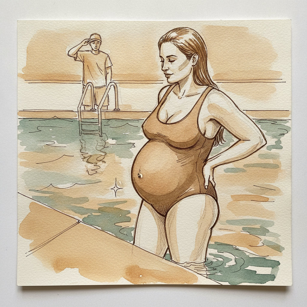 Pregnant belly second trimester Alternative interpretation