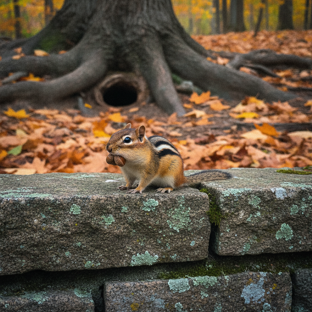 Eastern chipmunk AI-generated photoreal reference
