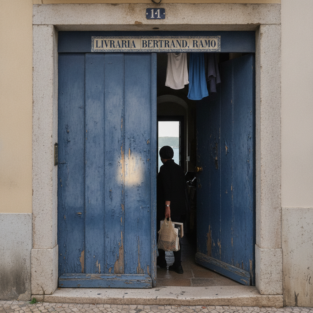Lisbon Door in Faded Indigo AI-generated photoreal reference