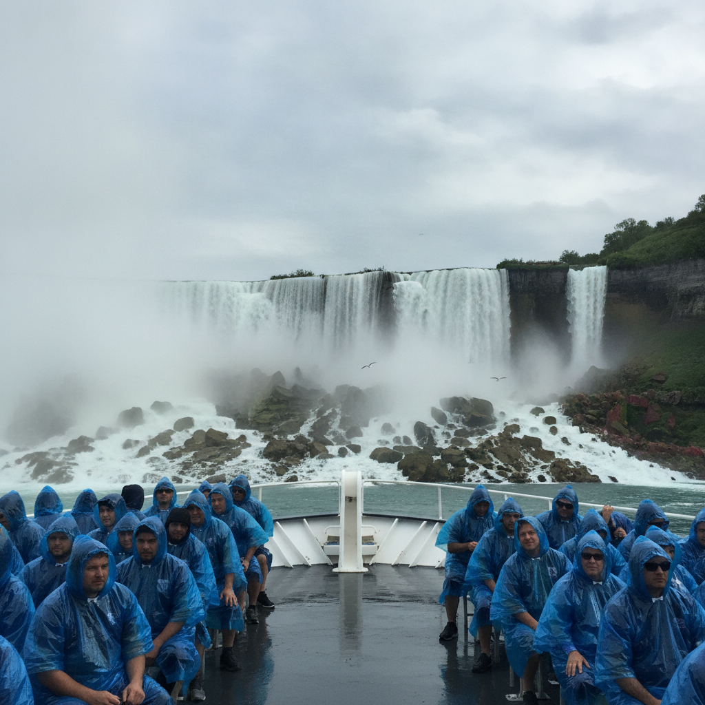 American Falls and Maid of the Mist at boat level photo reference