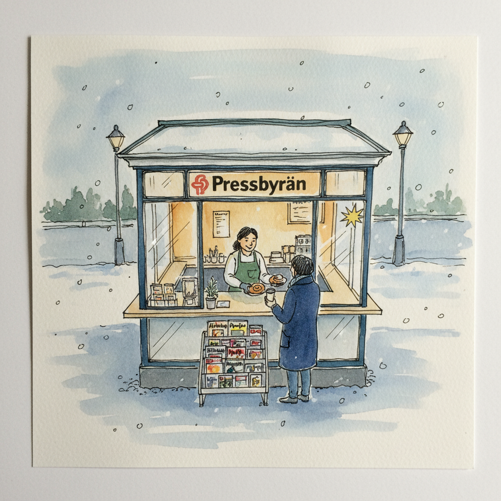 Stockholm Pressbyrån at first snow Loose & airy