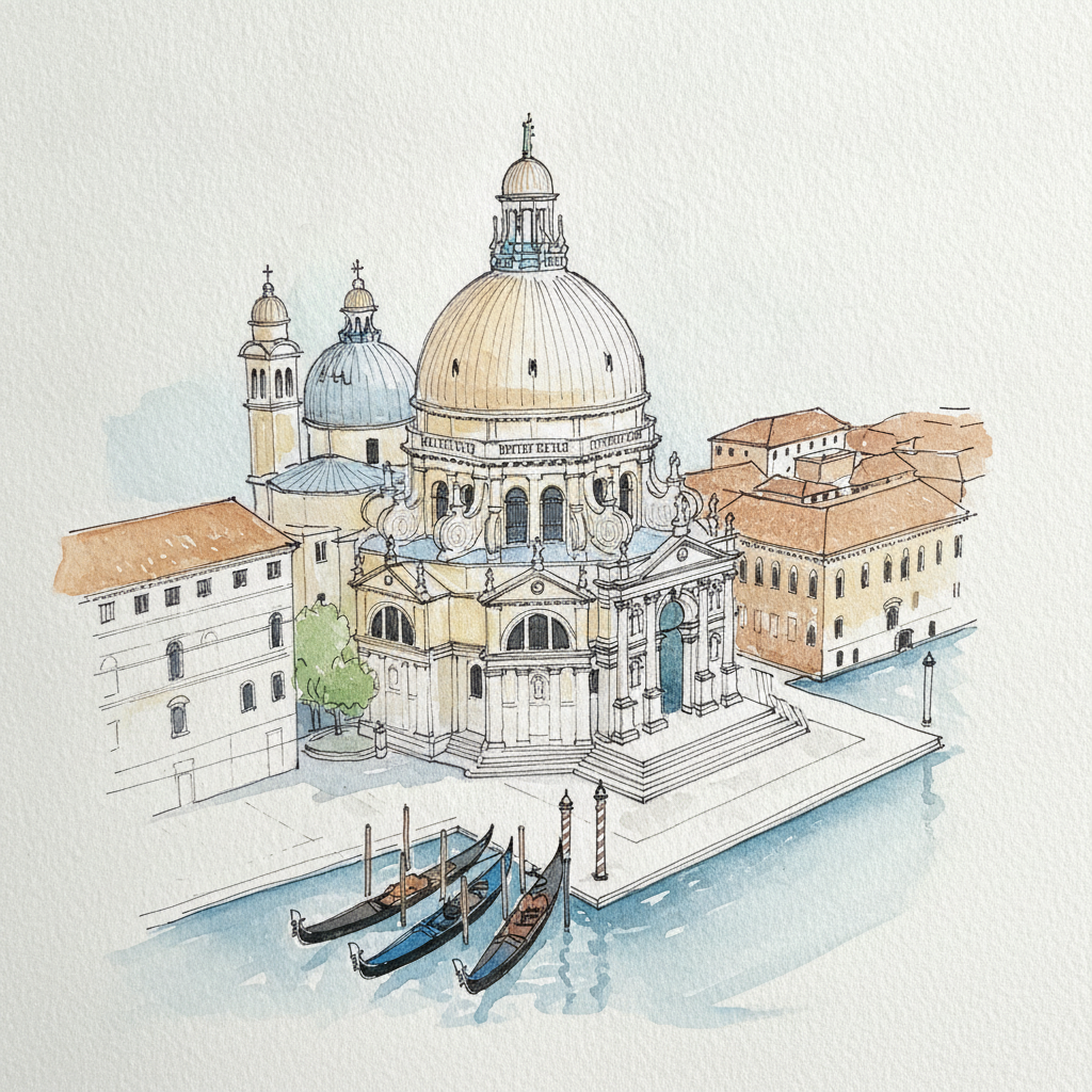 Santa Maria della Salute, Venice, Italy Loose & airy