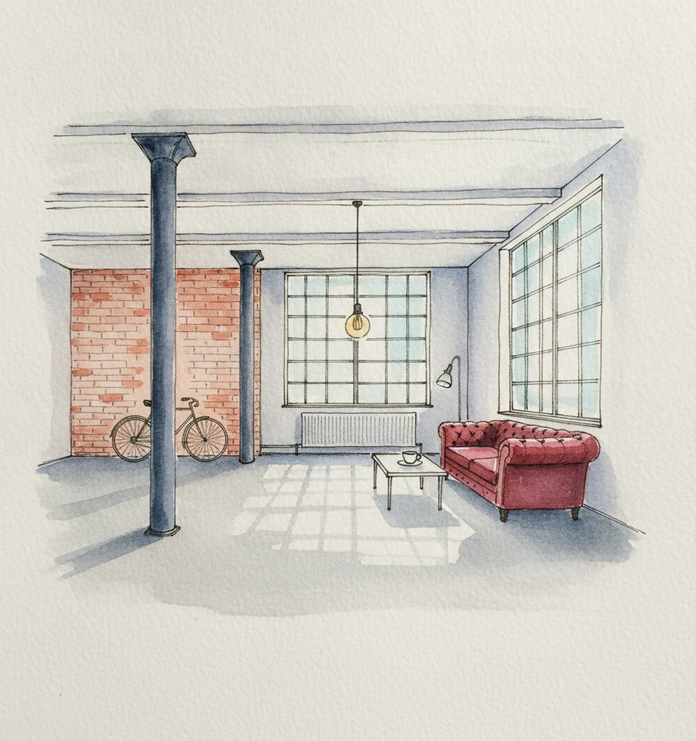 Industrial loft in Berlin example 2