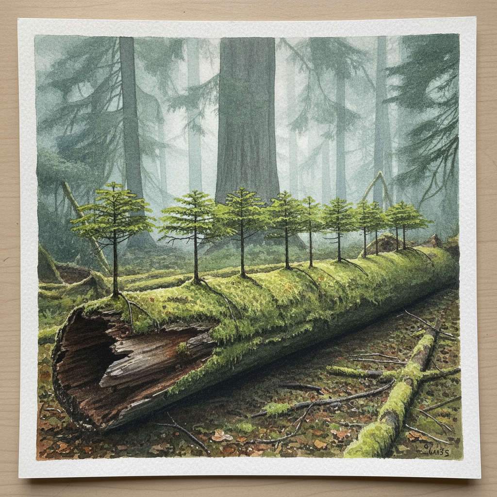 Olympic Peninsula Sitka spruce nurse log, Hoh Valley Tighter & richer