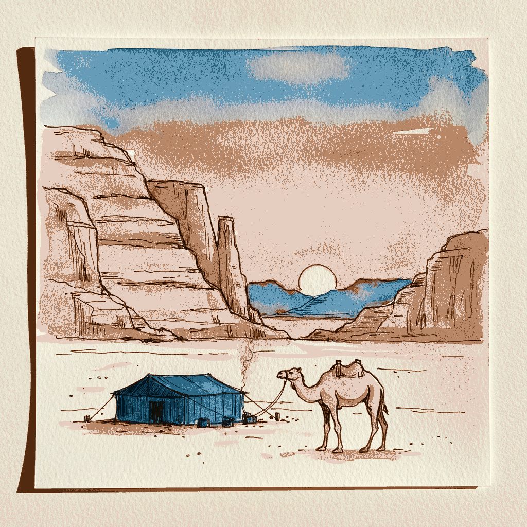 Wadi Rum sunset, Jordan example 3