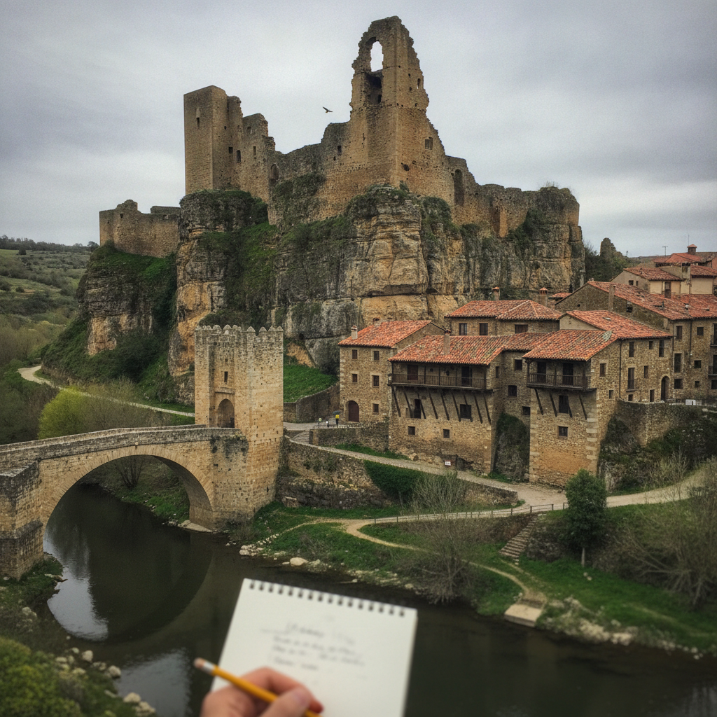 Castillo de Frías, Frías, Spain AI-generated photoreal reference