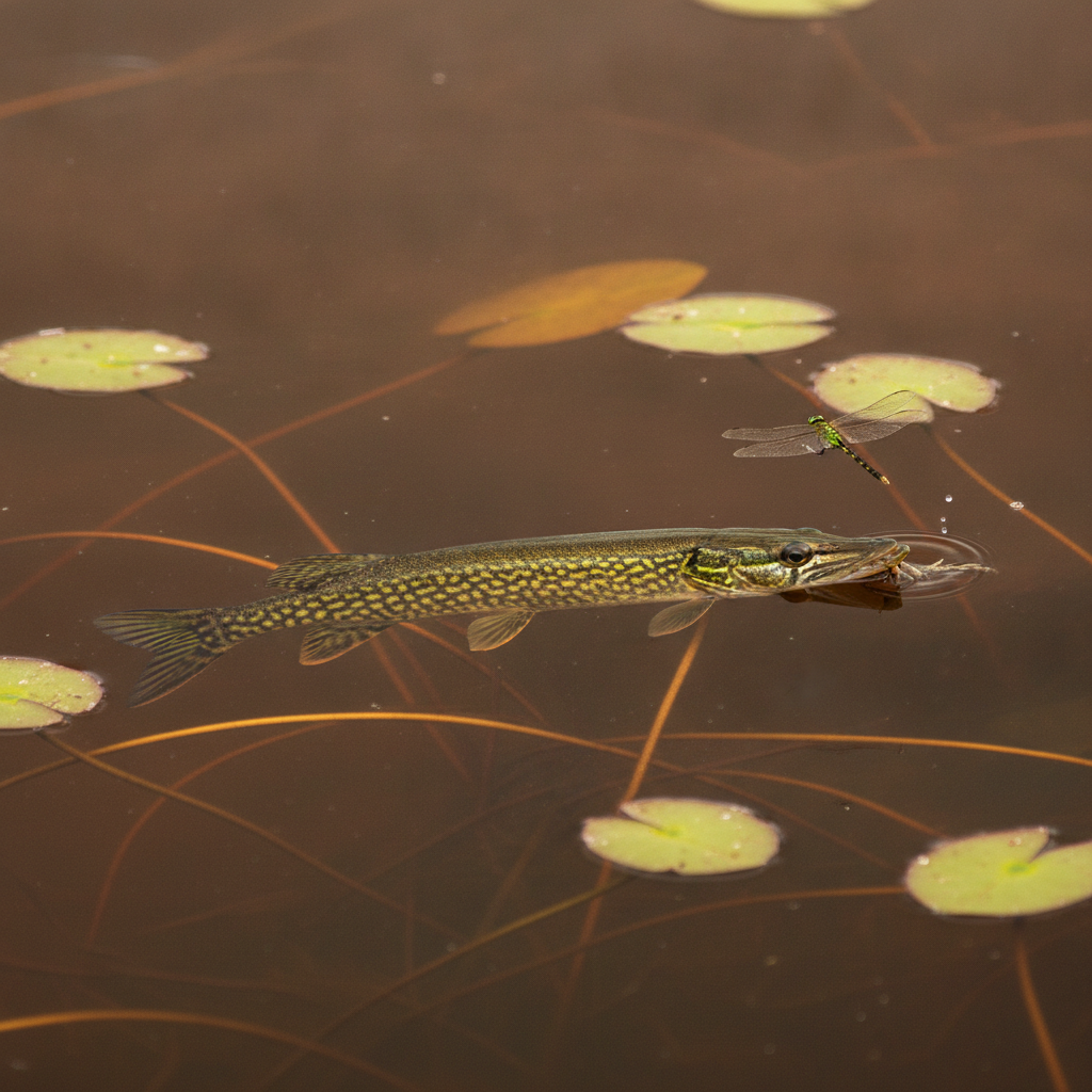 Chain pickerel AI-generated photoreal reference