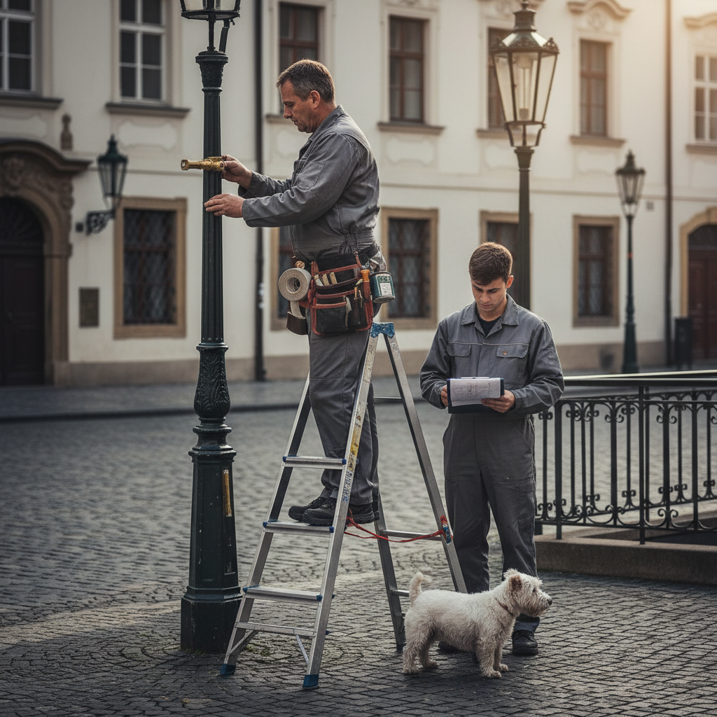 Prague Lantern Repairman photo reference