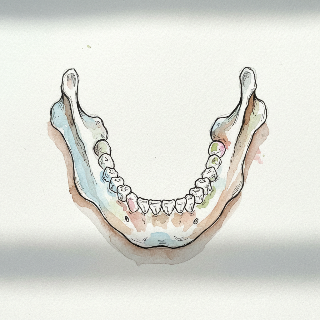 Jaw Bone Lower View, Anatomical Model Loose & airy