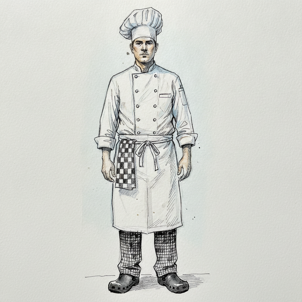 Executive chef whites example 1