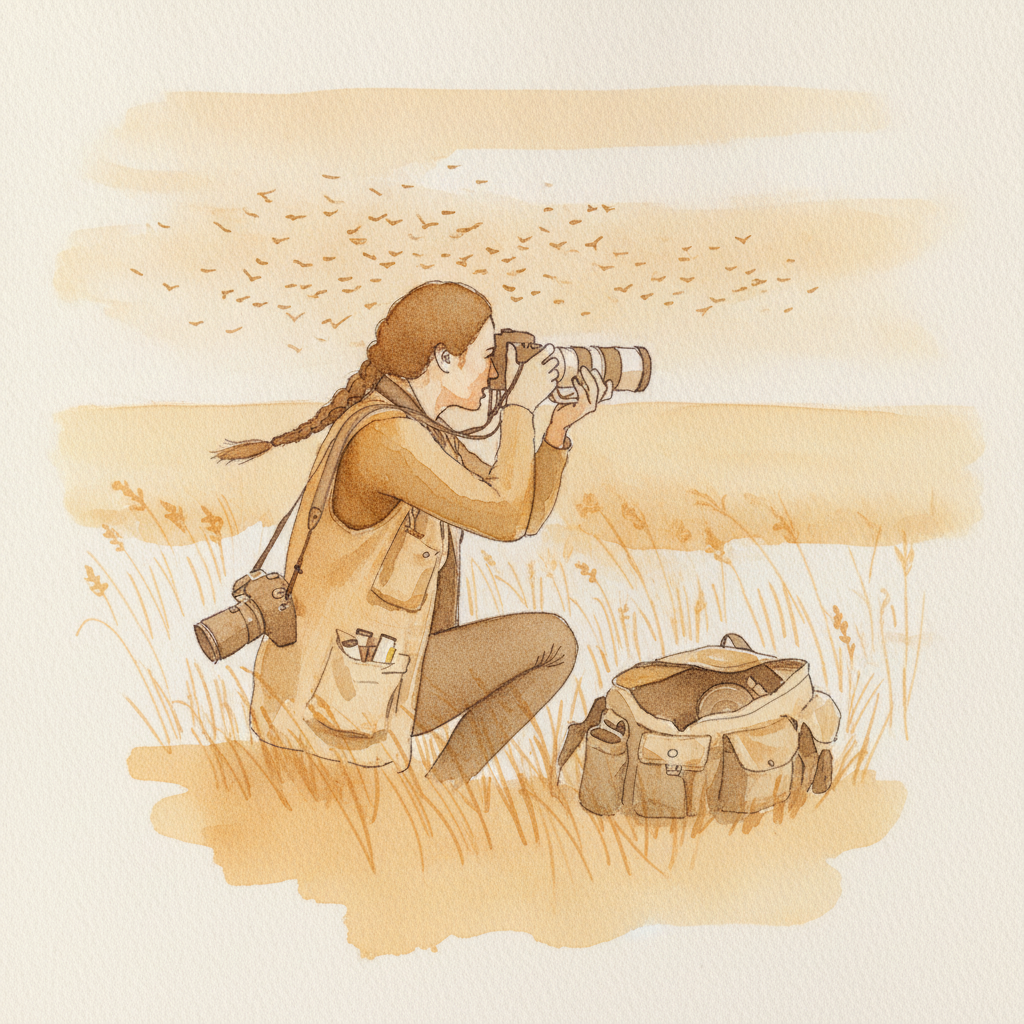 Photographer with camera example 1