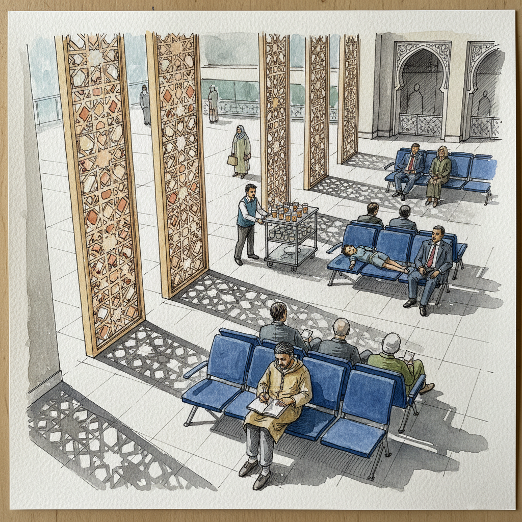 Marrakech Menara airport gates Tighter & richer