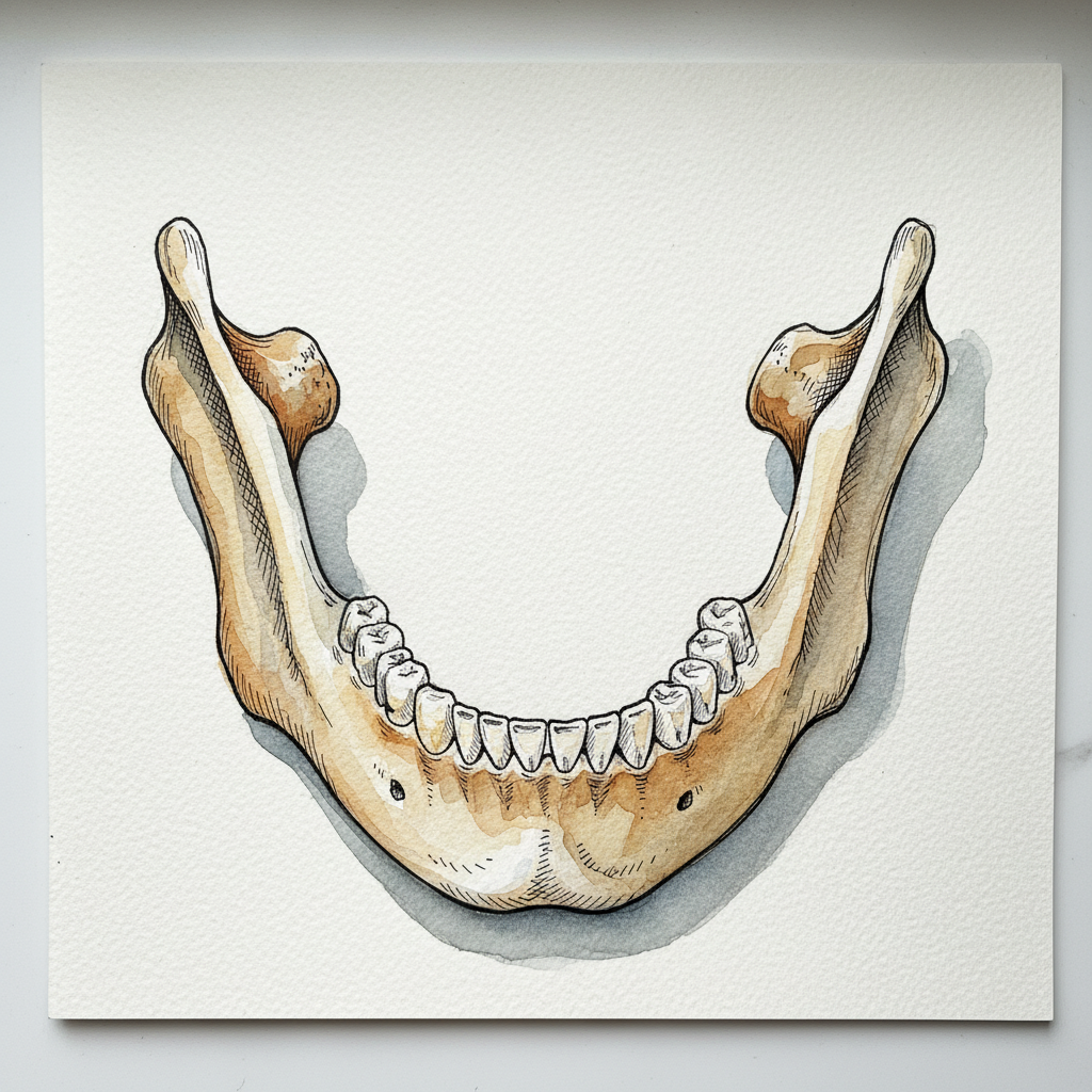 Jaw Bone Lower View, Anatomical Model Tighter & richer