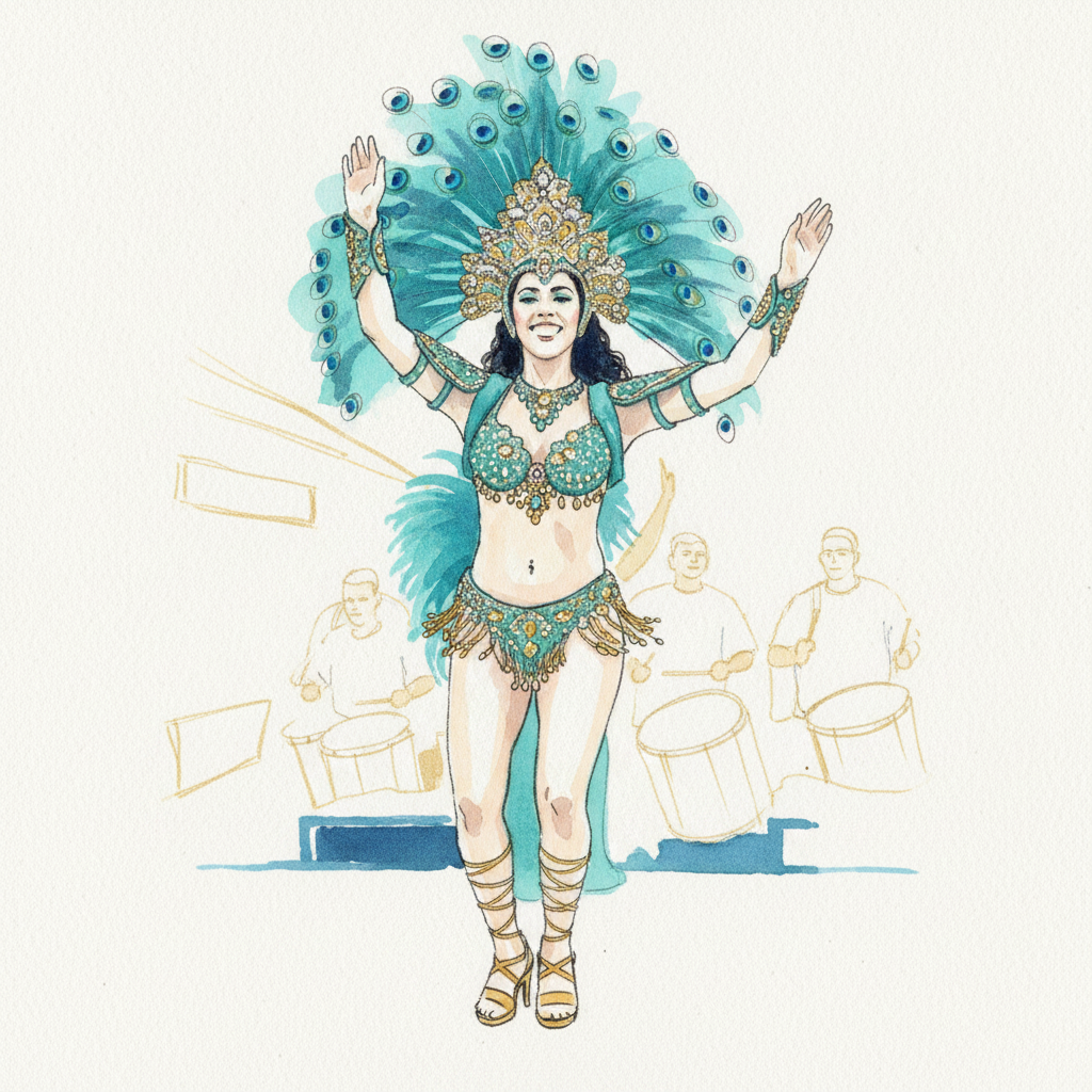 Brazilian samba dancer example 2