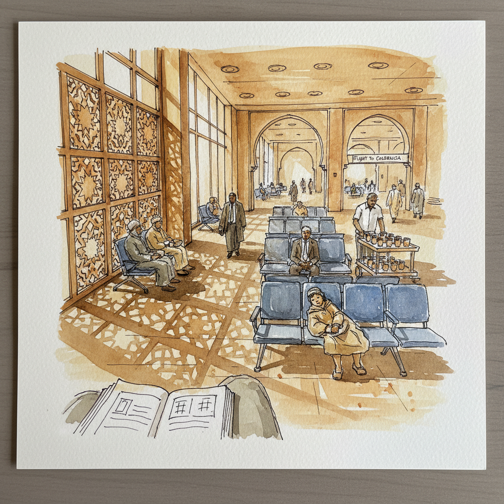 Marrakech Menara airport gates Alternative interpretation