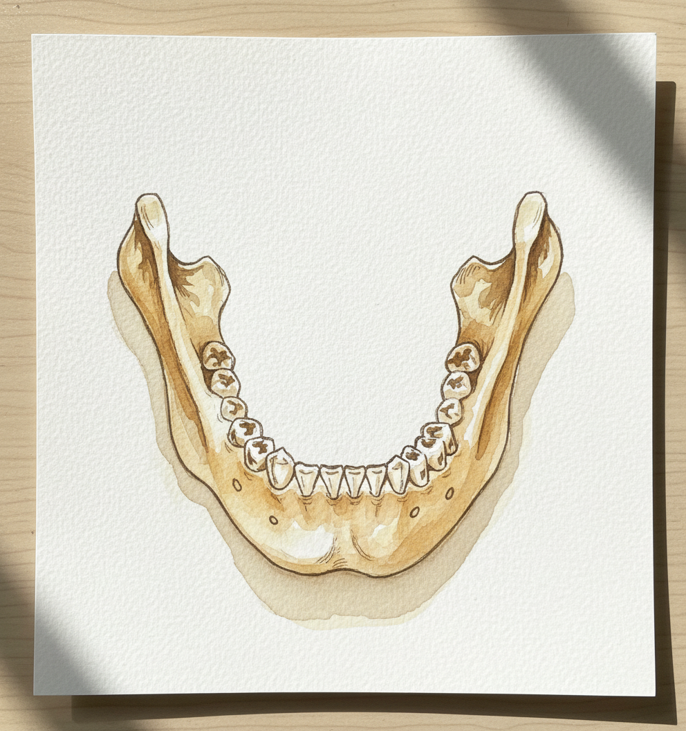 Jaw Bone Lower View, Anatomical Model Alternative interpretation