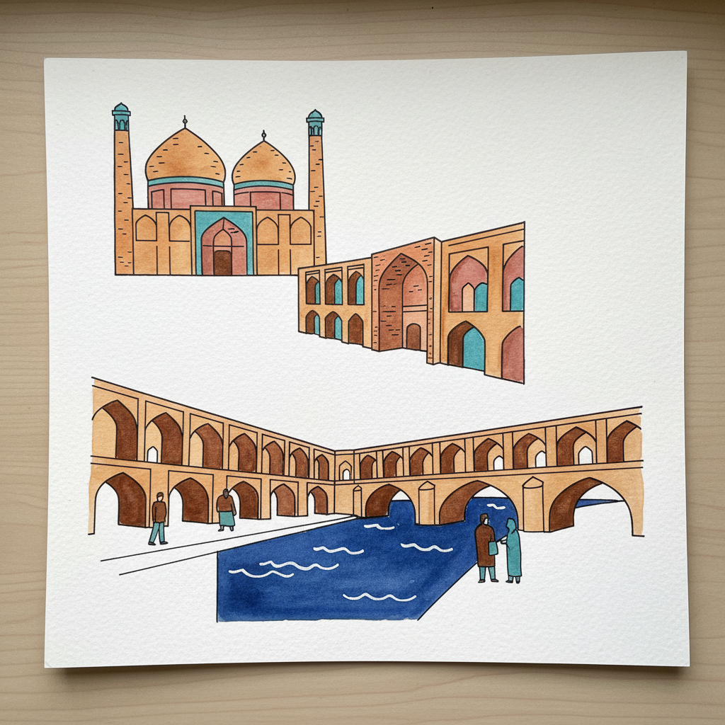 Esfahan Old Quarter, Iran Alternative interpretation