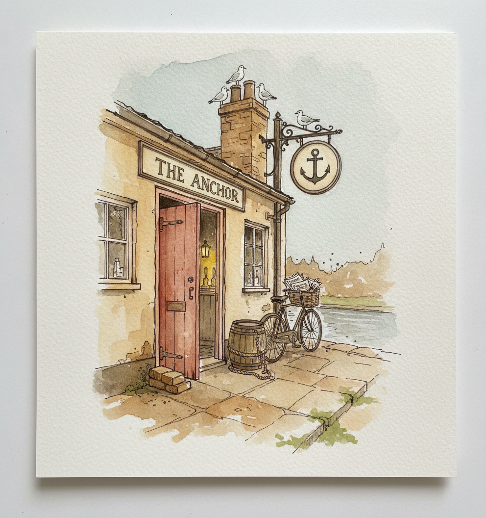 The Anchor, Thames Towpath Alternative interpretation