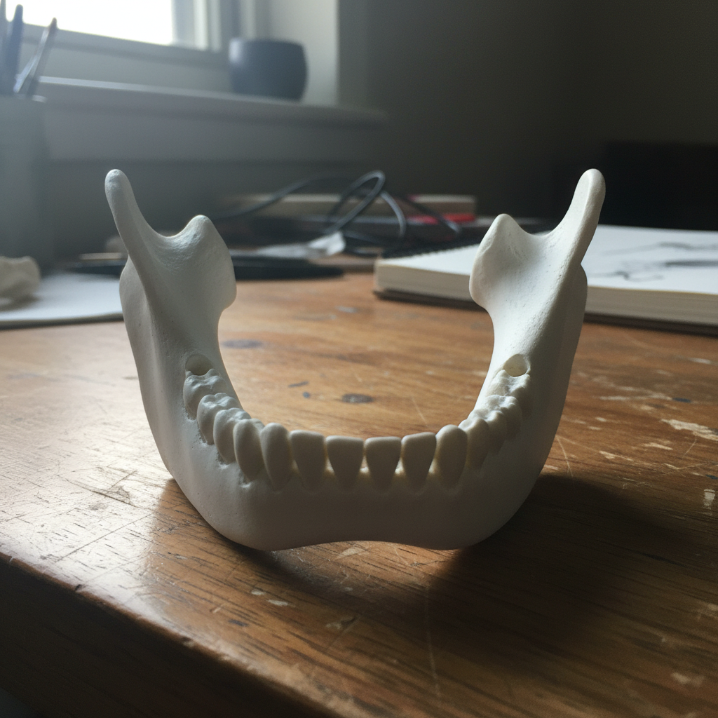 Jaw Bone Lower View, Anatomical Model photo reference