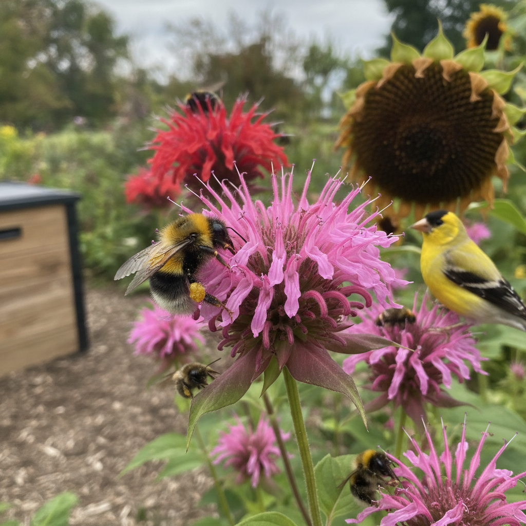 Common eastern bumblebee AI-generated photoreal reference