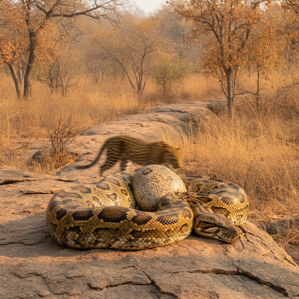 Indian python AI-generated photoreal reference
