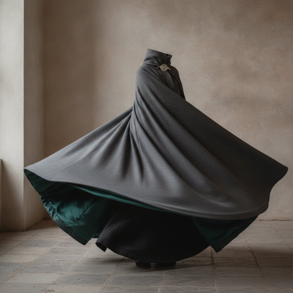 Cloak swirling around a figure photo reference