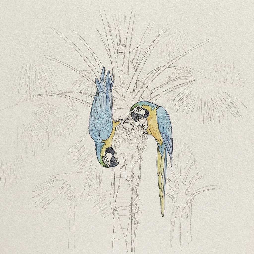 Blue-and-yellow macaw example 1