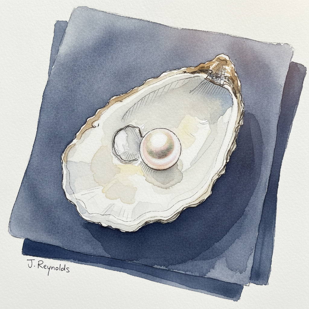 Pearl in oyster shell example 1