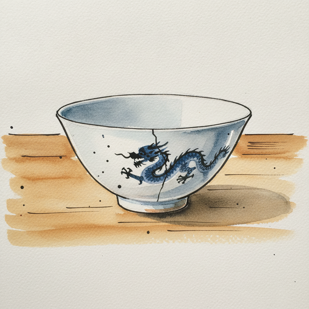 Chinese porcelain rice bowl example 1