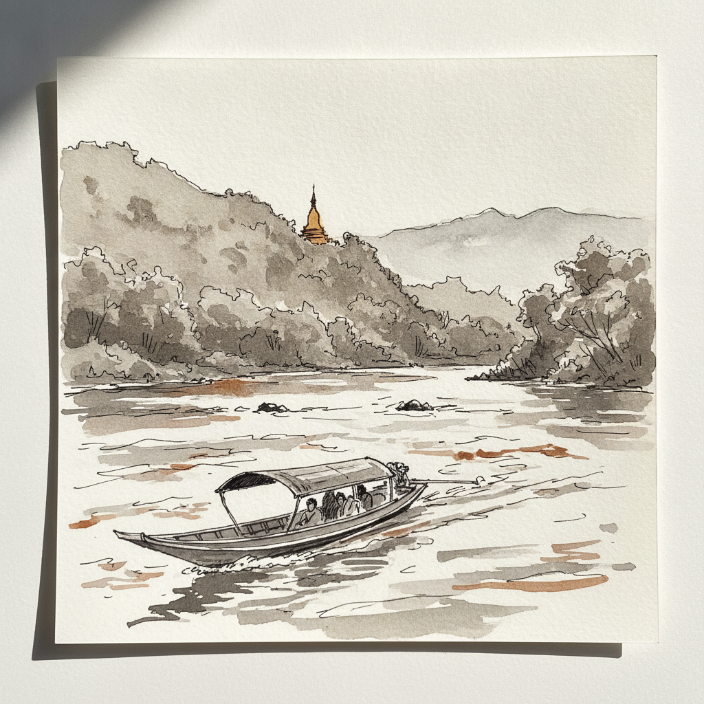 Mekong at Luang Prabang, Laos example 2