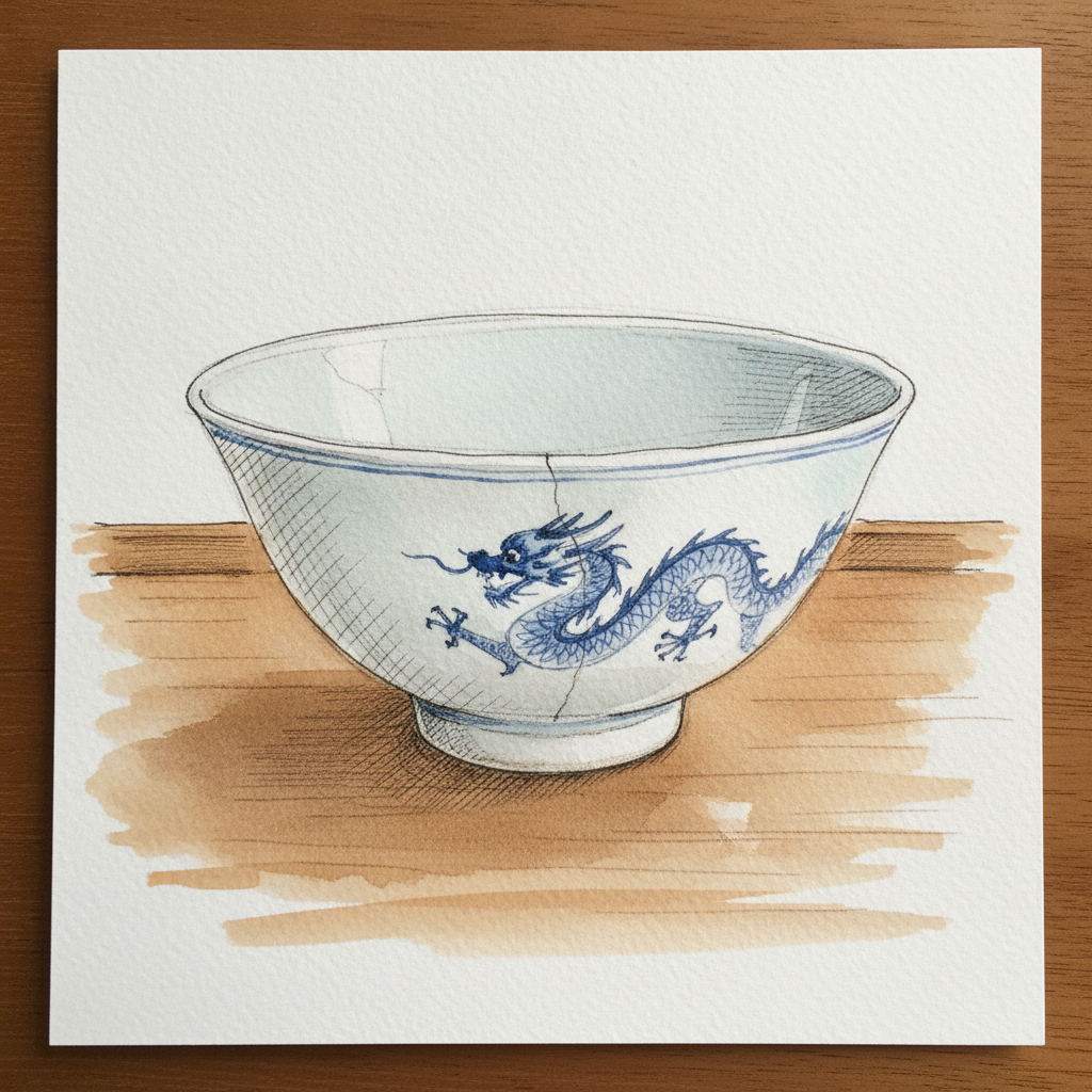 Chinese porcelain rice bowl example 2