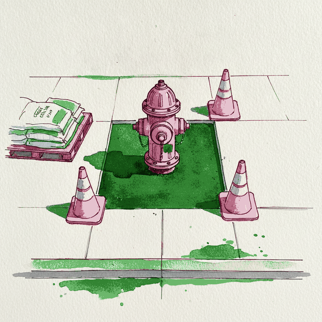Mid-Renovation Patched Asphalt example 3