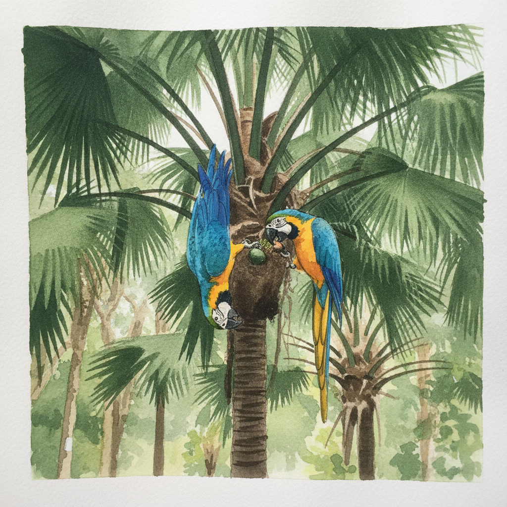 Blue-and-yellow macaw example 3