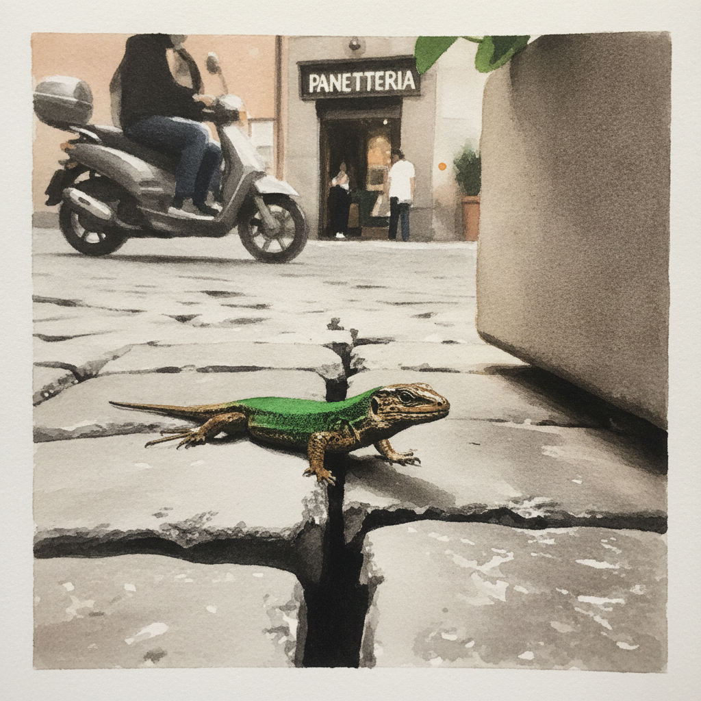 Italian wall lizard example 3