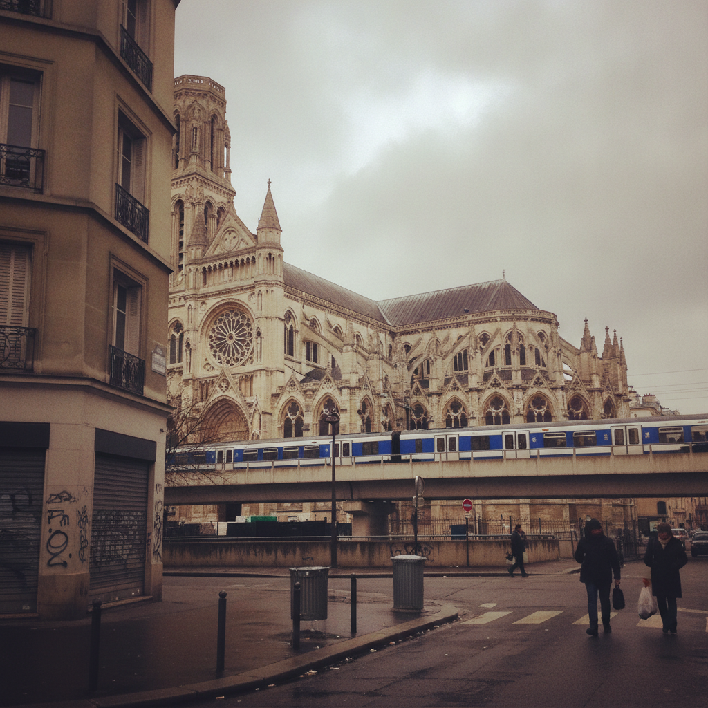 Saint-Denis Basilica, Saint-Denis, France AI-generated photoreal reference