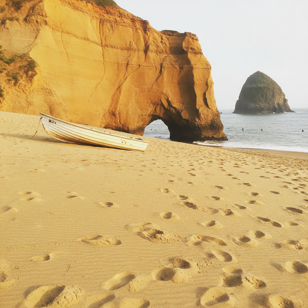Cape Kiwanda, Pacific City, Oregon AI-generated photoreal reference