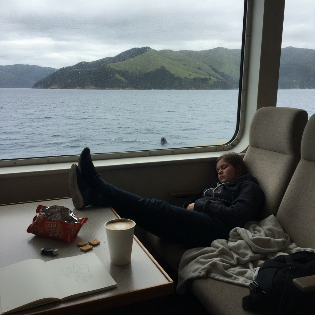 New Zealand Interislander ferry AI-generated photoreal reference
