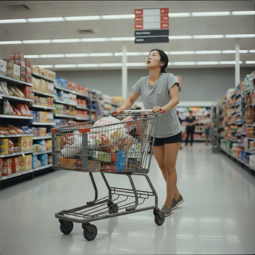 Suburban Shopping Cart AI-generated photoreal reference