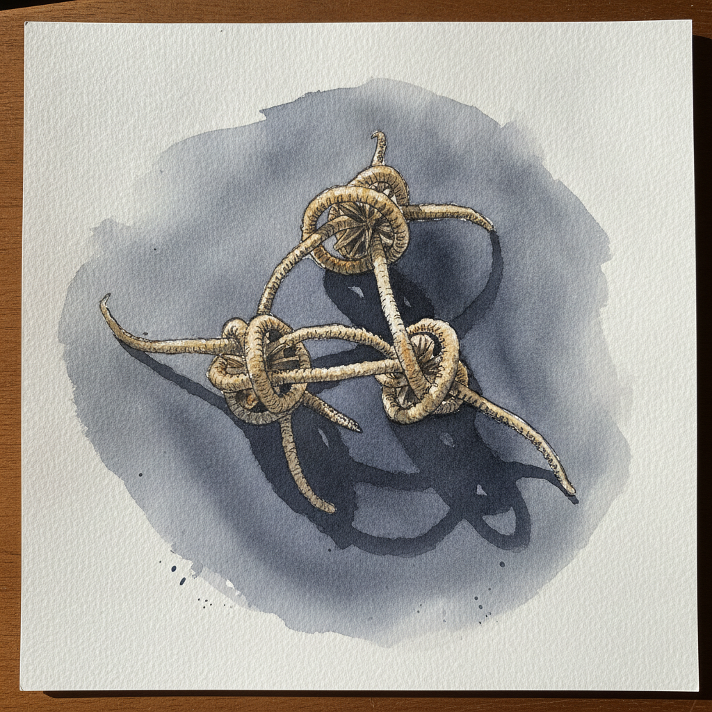 Brittle stars, tangle example 1