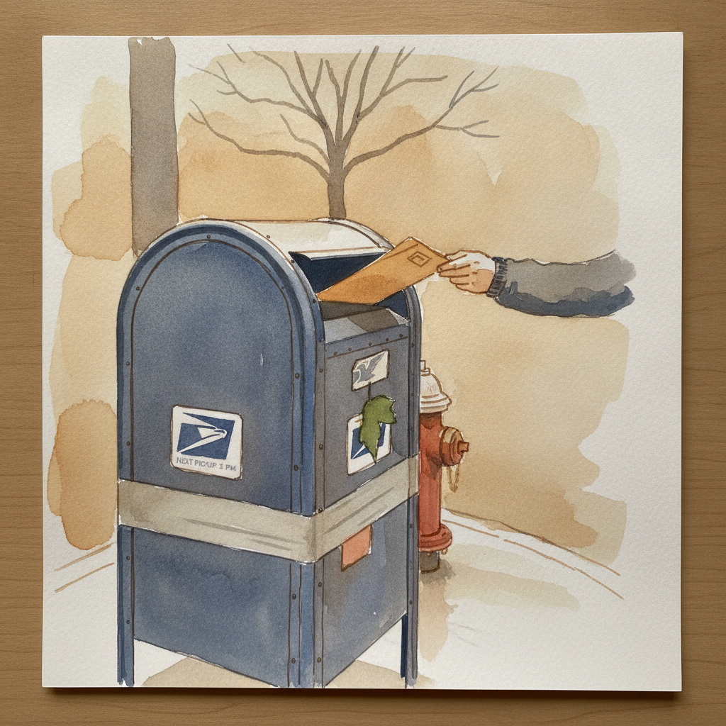 Mailbox on corner example 1