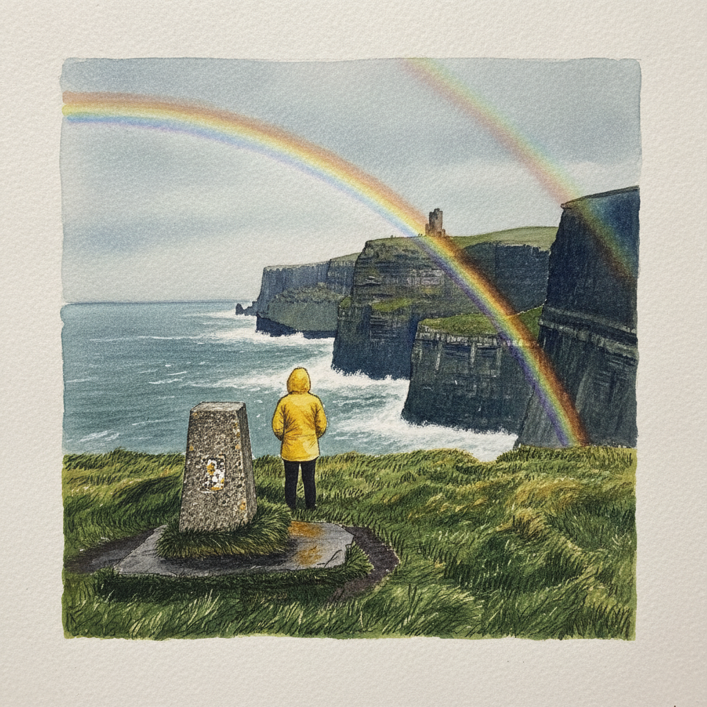 Cliffs of Moher rainbow, Ireland example 1