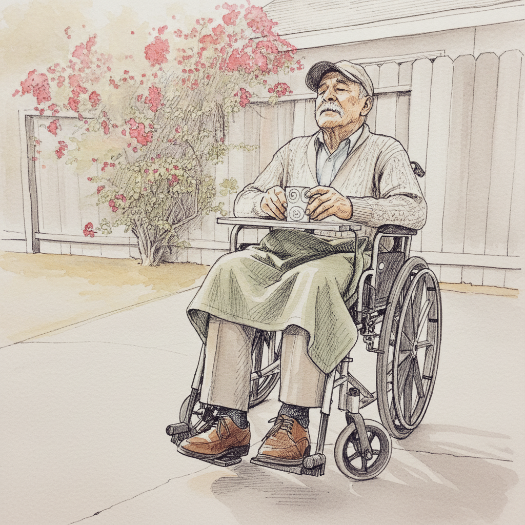Old man in wheelchair example 2