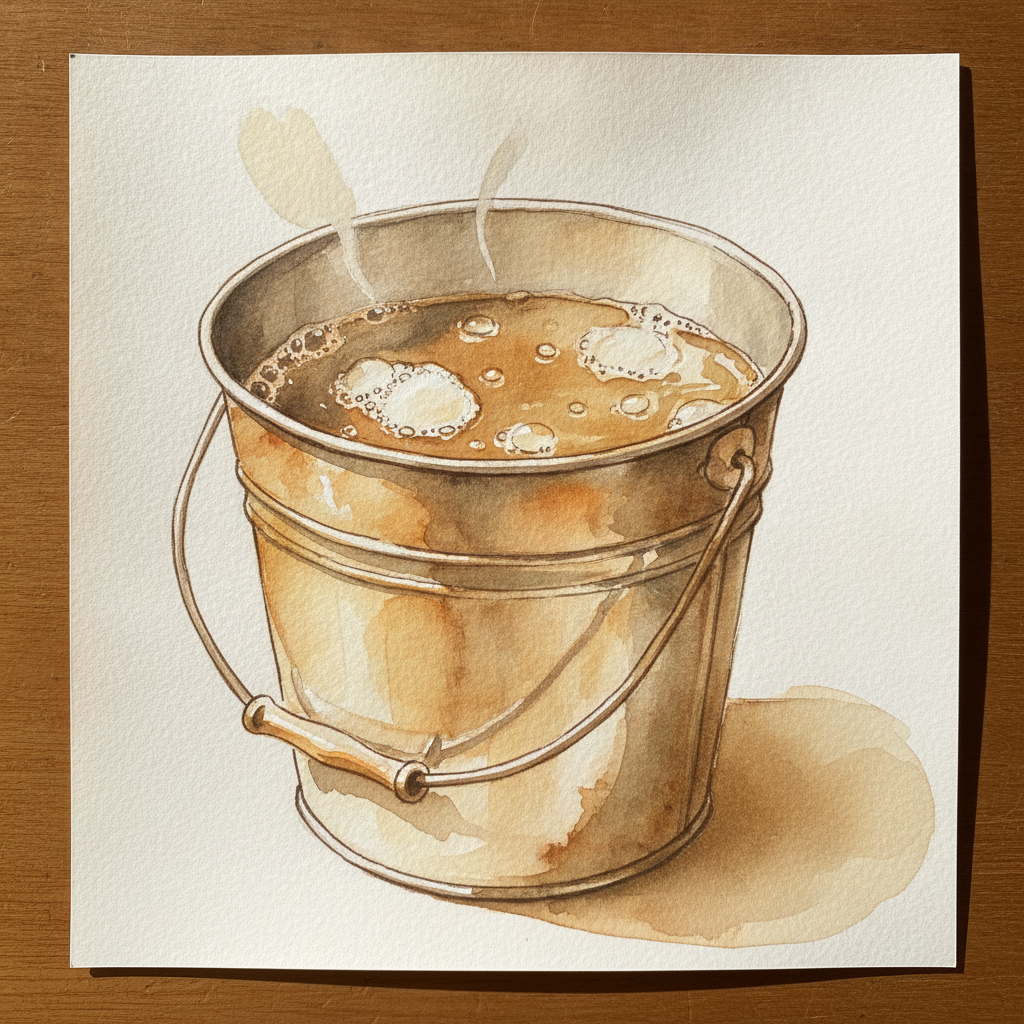 Bucket with Soapy Water example 2