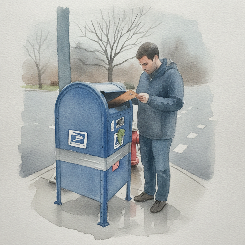Mailbox on corner example 2